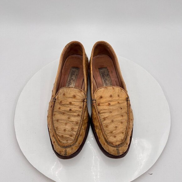 Wilson and Dean for Wilkes Bashford Women Size 6.5M Brown Ostrich Leather Shoes - Picture 3 of 15